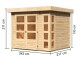Dřevěný domek KARIBU KERKO 3 (82926) natur LG2948 - thumb (1)