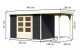 Dřevěný domek KARIBU ASKOLA 4 + přístavek 150 cm (38669) antracit LG3257 - thumb (1)