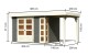 Dřevěný domek KARIBU KERKO 4 + přístavek 150 cm (23517) šedý LG2967 - thumb (1)