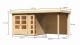 Dřevěný domek KARIBU KERKO 3 + přístavek 240 cm včetně zadní stěny (9185) natur LG2954 - thumb (1)