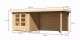 Dřevěný domek KARIBU ASKOLA 2 + přístavek 280 cm včetně zadní stěny (9167) natur LG3218 - thumb (1)