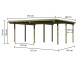 Dvojitý carport KARIBU ECO 1A 62035 LG1879 - thumb (2)