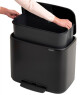 Pedálový odpadkový koš BO 36 l, matná černá, Brabantia - thumb (1)