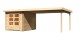 Dřevěný domek KARIBU BASTRUP 4 + přístavek 400 cm (77805) natur LG2881 - thumb (0)