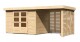 Dřevěný domek KARIBU ASKOLA 4 + přístavek 240 cm včetně zadní a boční stěny (9179) natur LG3264 - thumb (0)