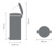 Pedálový odpadkový koš NEWICON 30 l, lesklá ocelová, Brabantia - thumb (6)