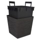 PROGARDEN Květináč s obalem čtvercový 24 cm černá KO-Y89300420 - thumb (0)