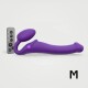 Strap-on-me 3 Motors Vibrating Silicone Bendable Strap-On Purple M - thumb (0)