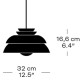 Závěsná lampa CONCERT 32 cm, černá, Fritz Hansen - thumb (8)