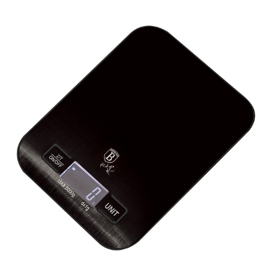 BERLINGERHAUS Váha kuchyňská digitální nerez 5 kg Black Silver Collection BH-9425 - main (0)