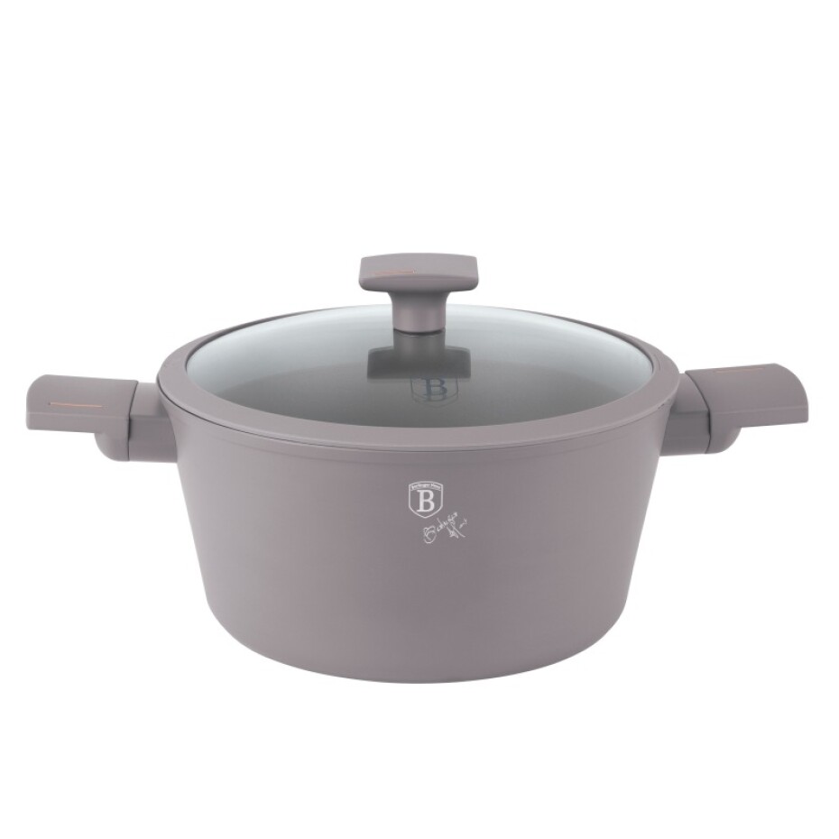 BERLINGERHAUS Kastrol s titanovým povrchem a poklicí 24 cm Taupe Collection BH-8101 - main (4)