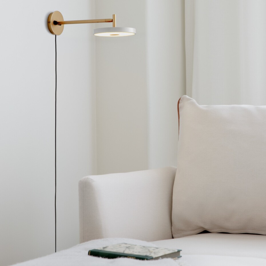Nástěnná lampa ASTERIA 15 cm, šedá, hliník, Umage - main (1)