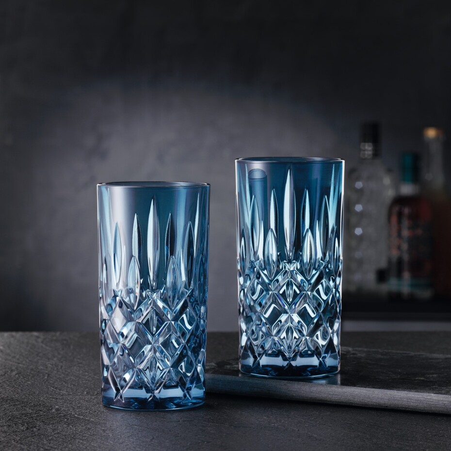 Sklenice na long drink NOBLESSE COLORS 395 ml, sada 2 ks, modrá, Nachtmann - main (1)