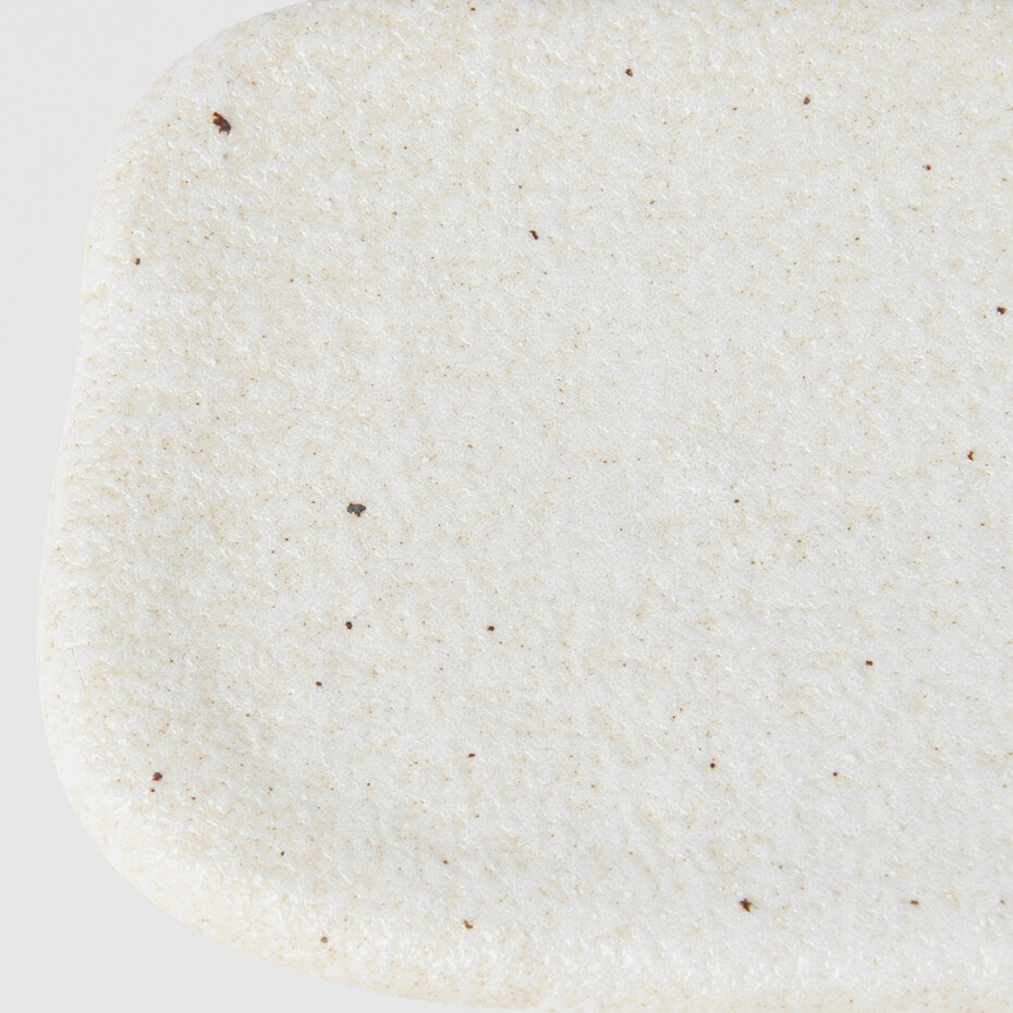 Talíř na sushi a sashimi SHELL WHITE SLAB 16 x 11 cm, MIJ - main (2)