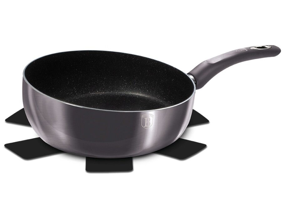 BERLINGERHAUS Pánev prohazovací s mramorovým povrchem 26 cm Carbon PRO Line BH-6906 - main (3)