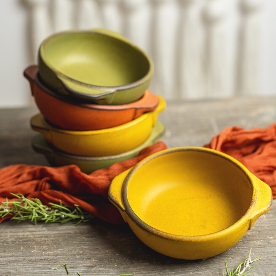 Zapékací mísa DONABE 15 cm, oranžová, keramika, MIJ - main (4)