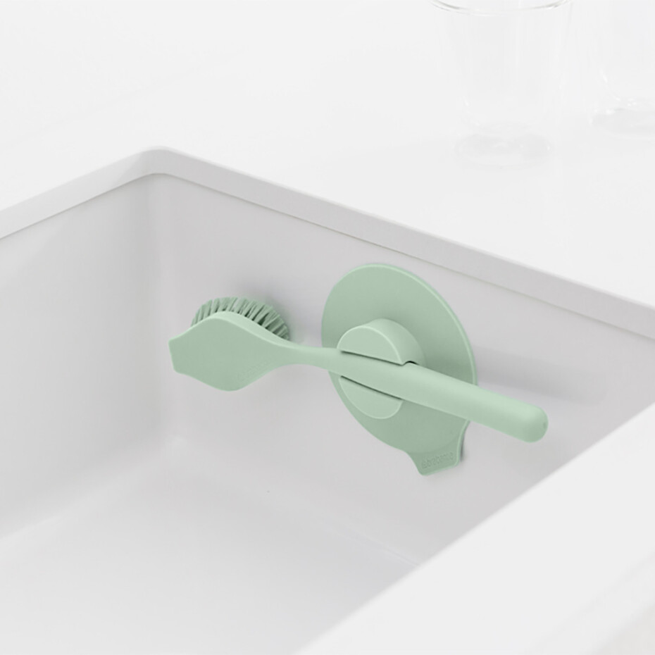 Kartáč na mytí nádobí, s přísavkou, zelená, Brabantia - main (2)
