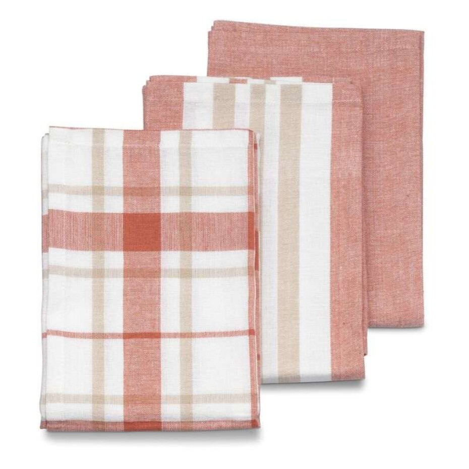 KELA Utěrka na nádobí PASADO sada 3 ks cihlová  65 x 45 cm KL-15973 - main (0)