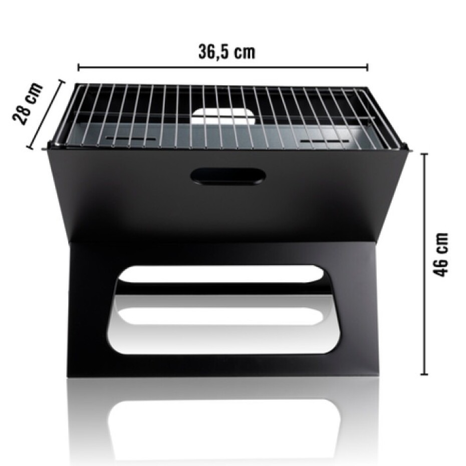 BBQ COLLECTION Gril na dřevěné uhlí skládací 46 x 37 cm ED-224901 - main (1)