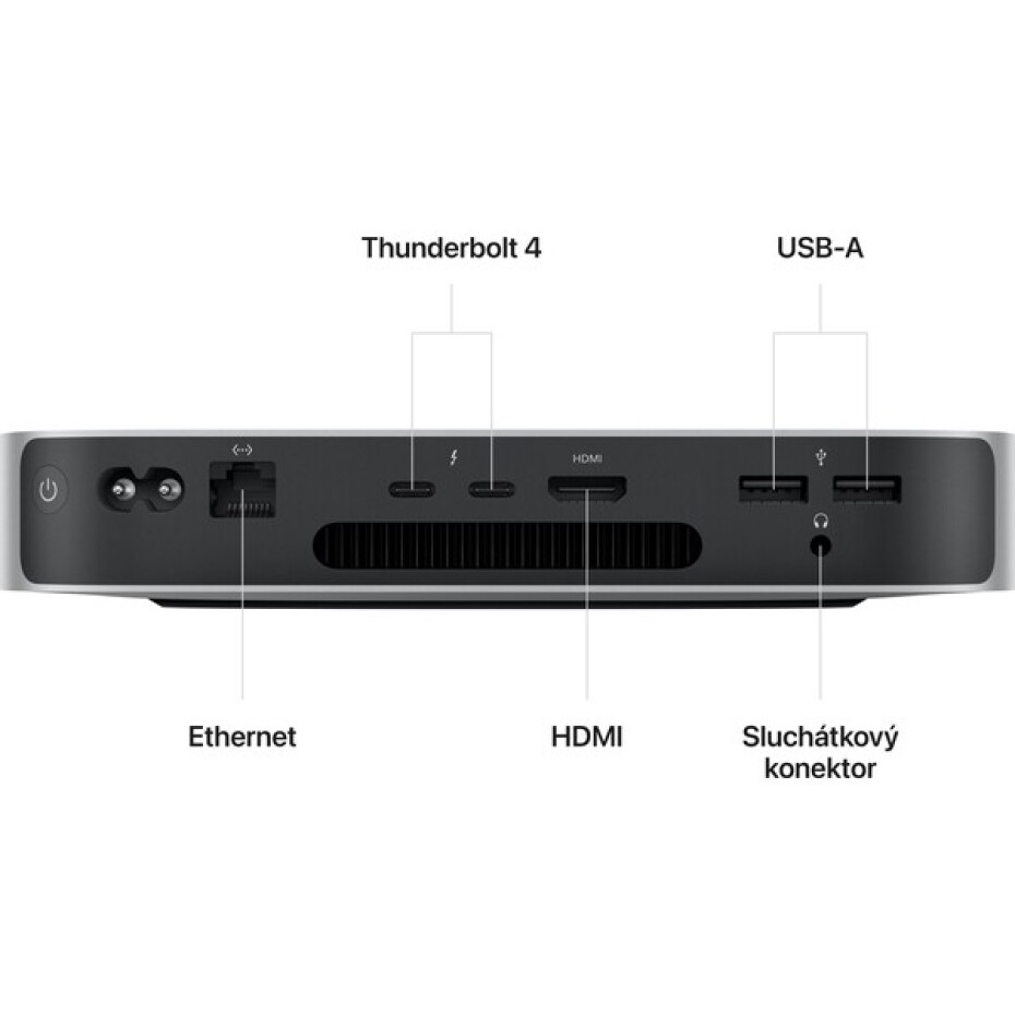 Apple Mac mini / M2 / 8GB / 256GB SSD / stříbrný - main (3)