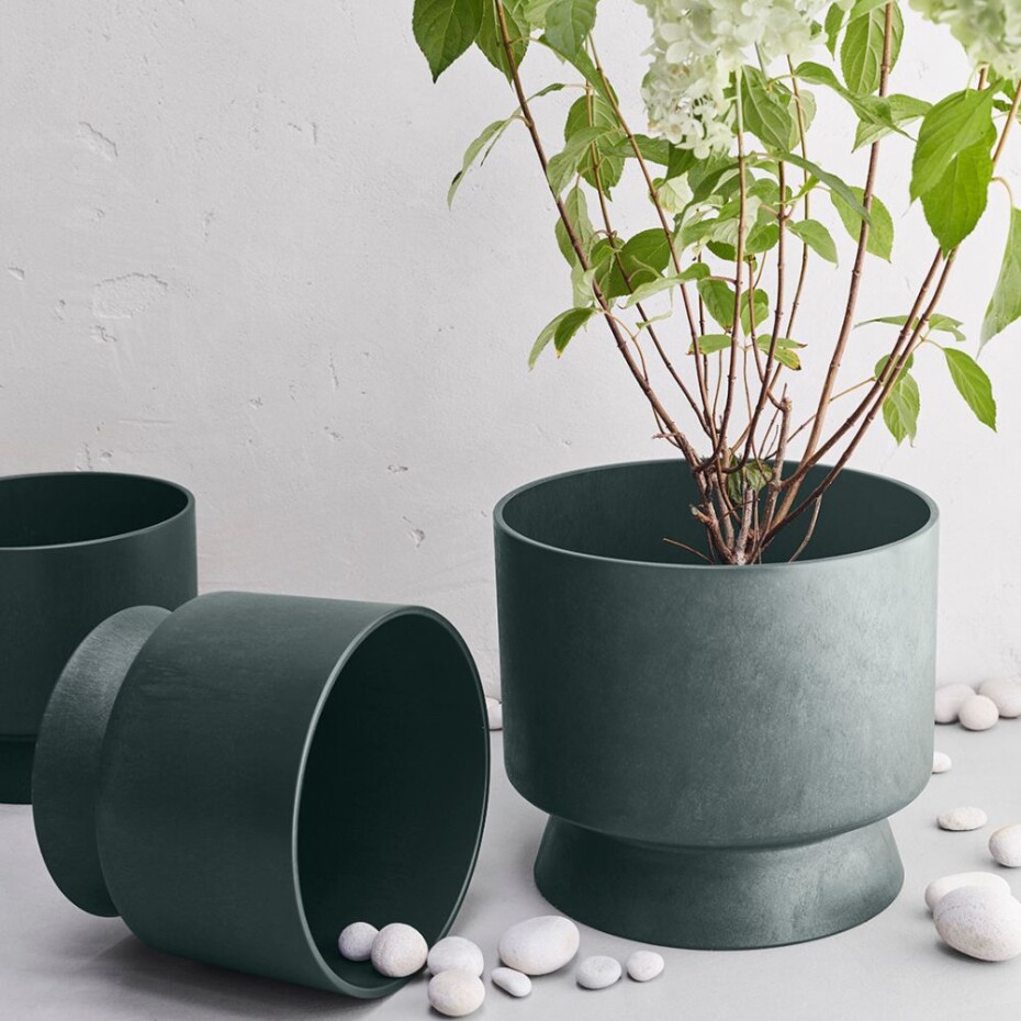Květináč RECYCLED 15 cm, tmavě zelená, Rosendahl - main (10)