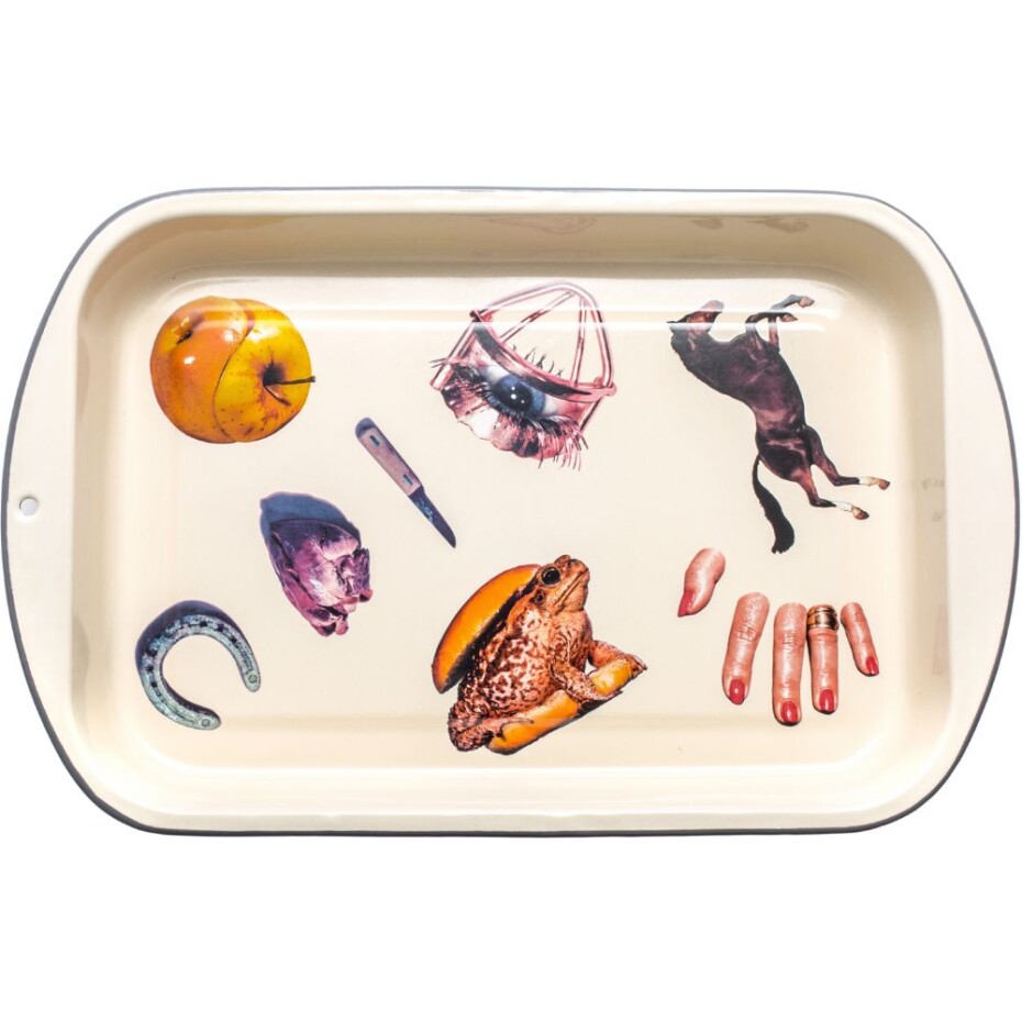 Plech na pečení TOILETPAPER 56 x 29 cm, smaltovaný, béžová, Seletti - main (0)