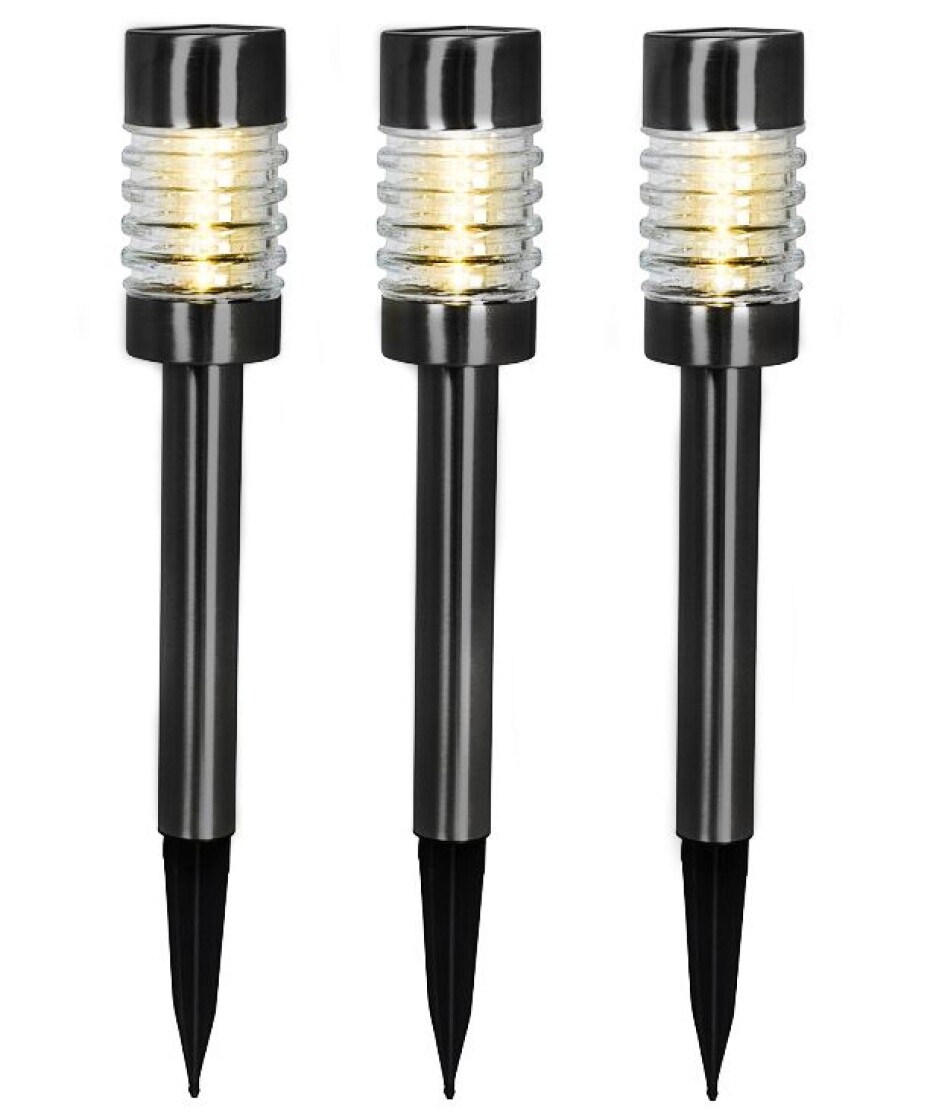 PROGARDEN Lampa solární zahradní sada 3 ks černá KO-DT3000240 - main (0)