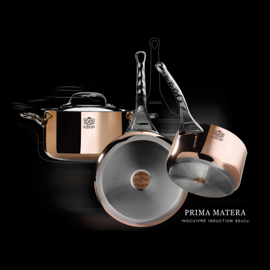 Pánev na soté PRIMA MATERA 24 cm, na indukci, měď, de Buyer - main (1)