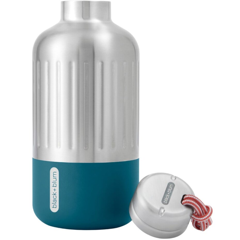 Láhev na vodu EXPLORER 650 ml, mořská, nerezová ocel, Black+Blum - main (9)