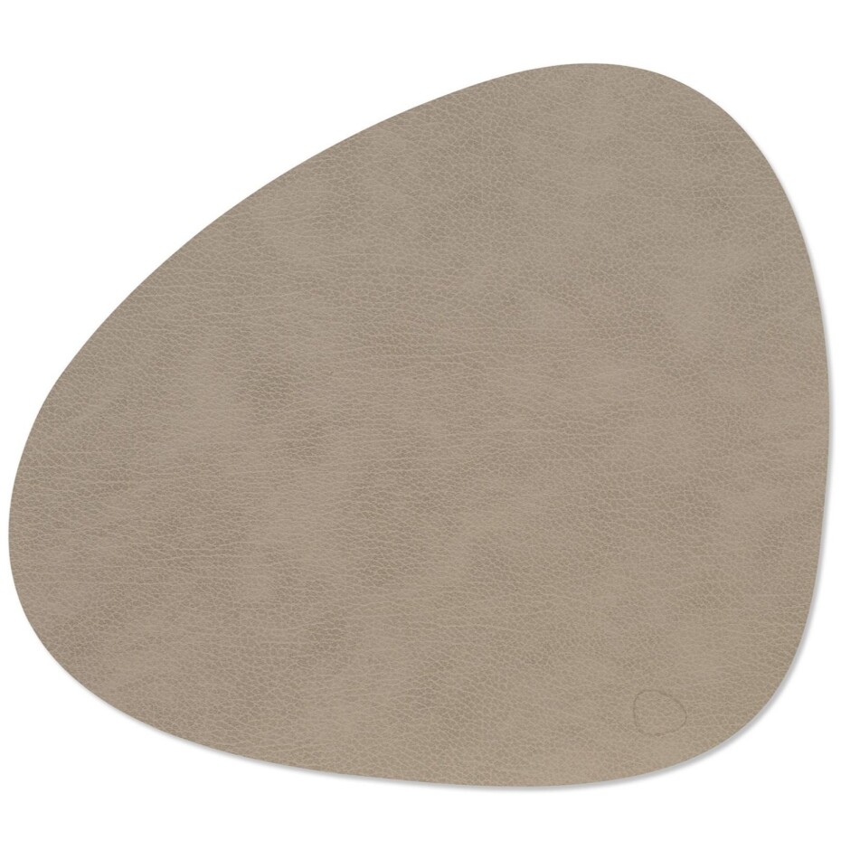 Prostírání CURVE BULL 37 x 44 cm, oboustranné, teple šedá / čermá, kůže, LIND DNA - main (6)
