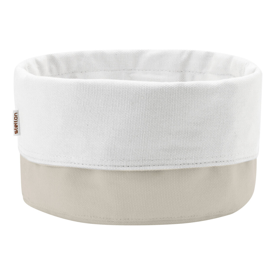 Košík na pečivo 23 cm, písková / bílá, bavlna, Stelton - main (0)