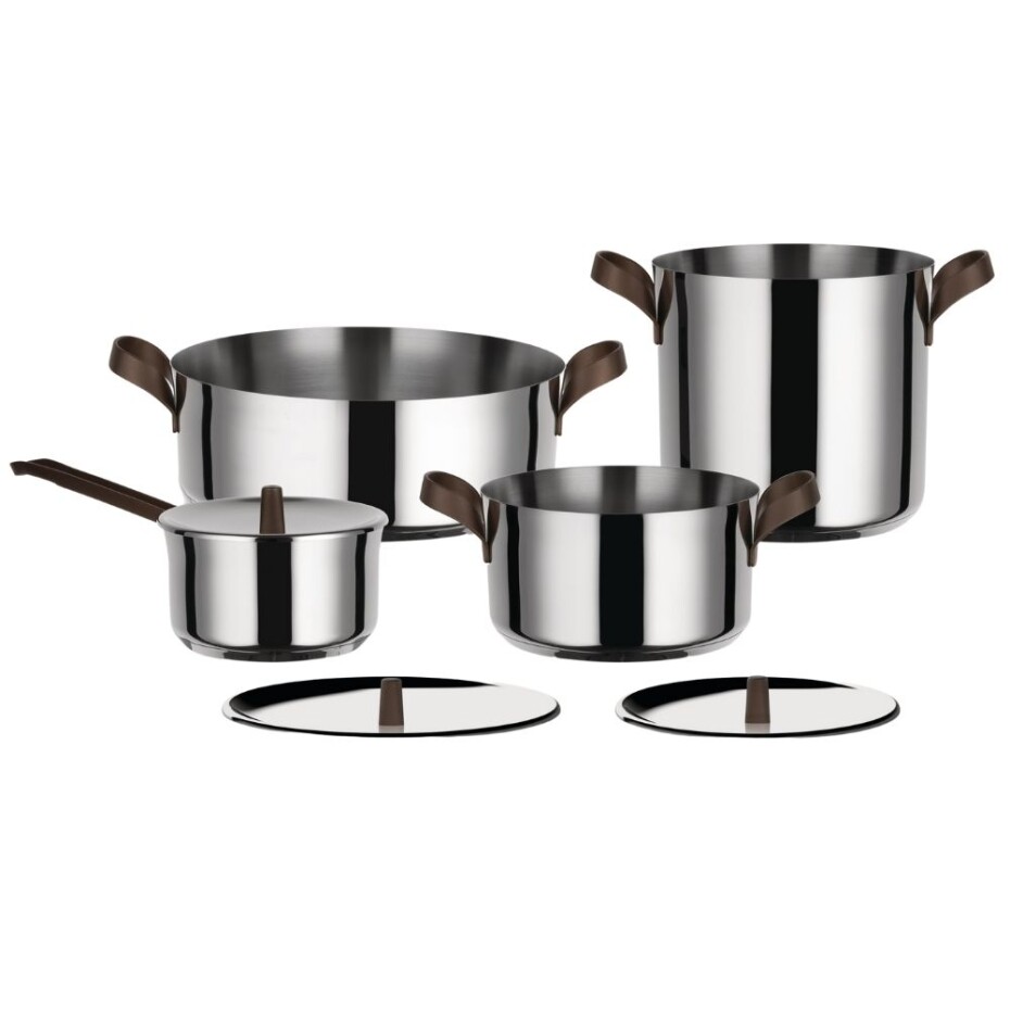 Hrnec EDO 24 cm, vysoký, stříbrná, Alessi - main (3)