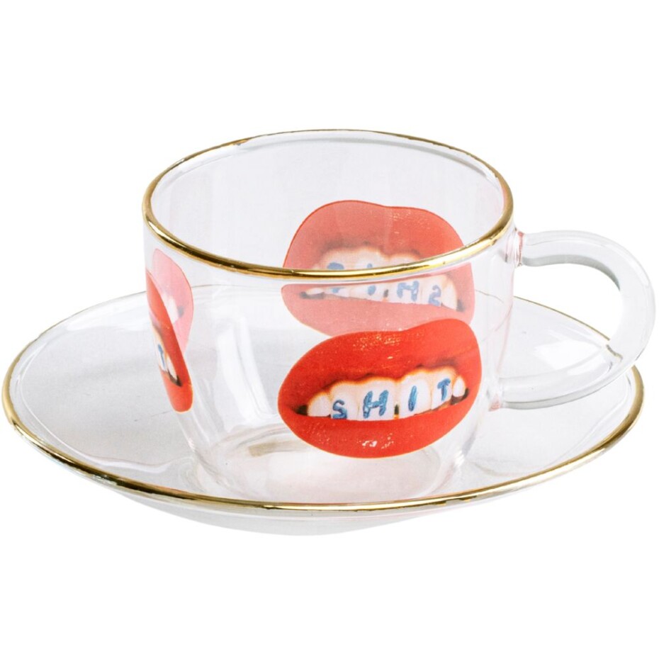 Šálek na espresso TOILETPAPER SHIT 110 ml, s podšálkem, Seletti - main (0)