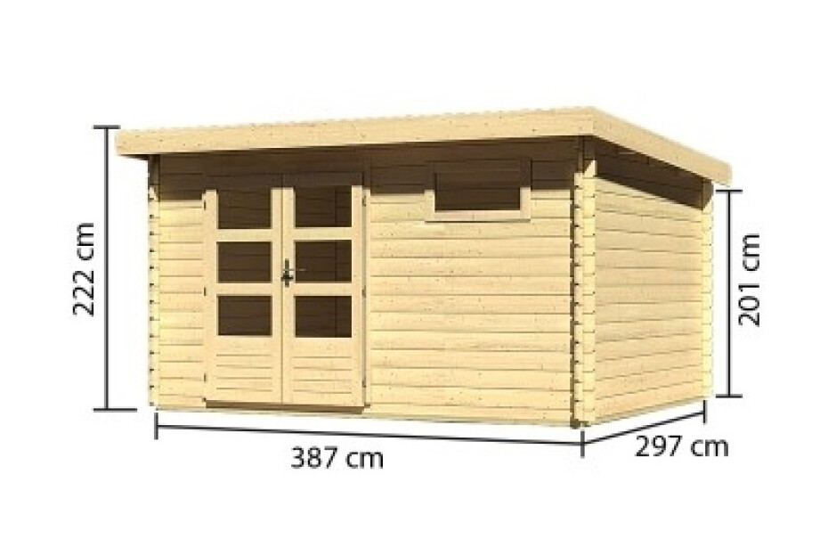 Dřevěný domek KARIBU BASTRUP 8 (78679) natur LG2845 - main (1)