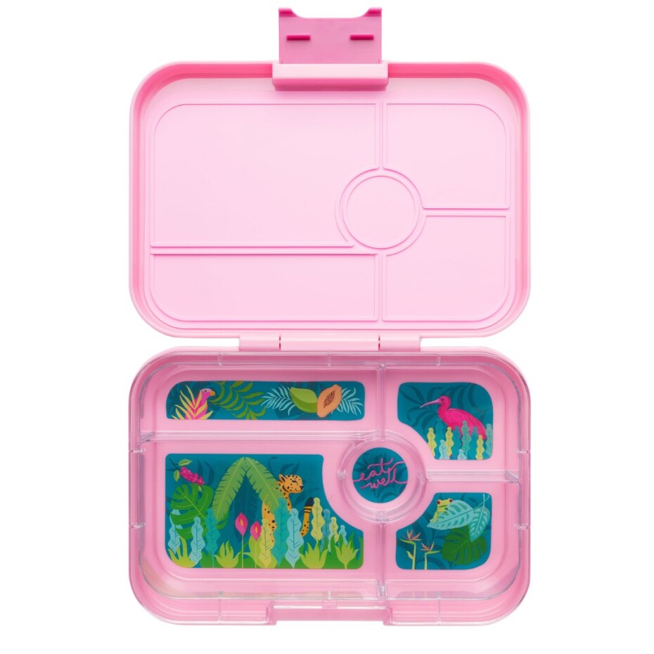 Obědový box TAPAS XL 5 1 l, růžová / džungle, plast, Yumbox - main (0)