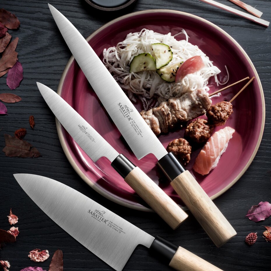 Japonský nůž SHOTOH 13 cm, hnědá, Lion Sabatier - main (1)