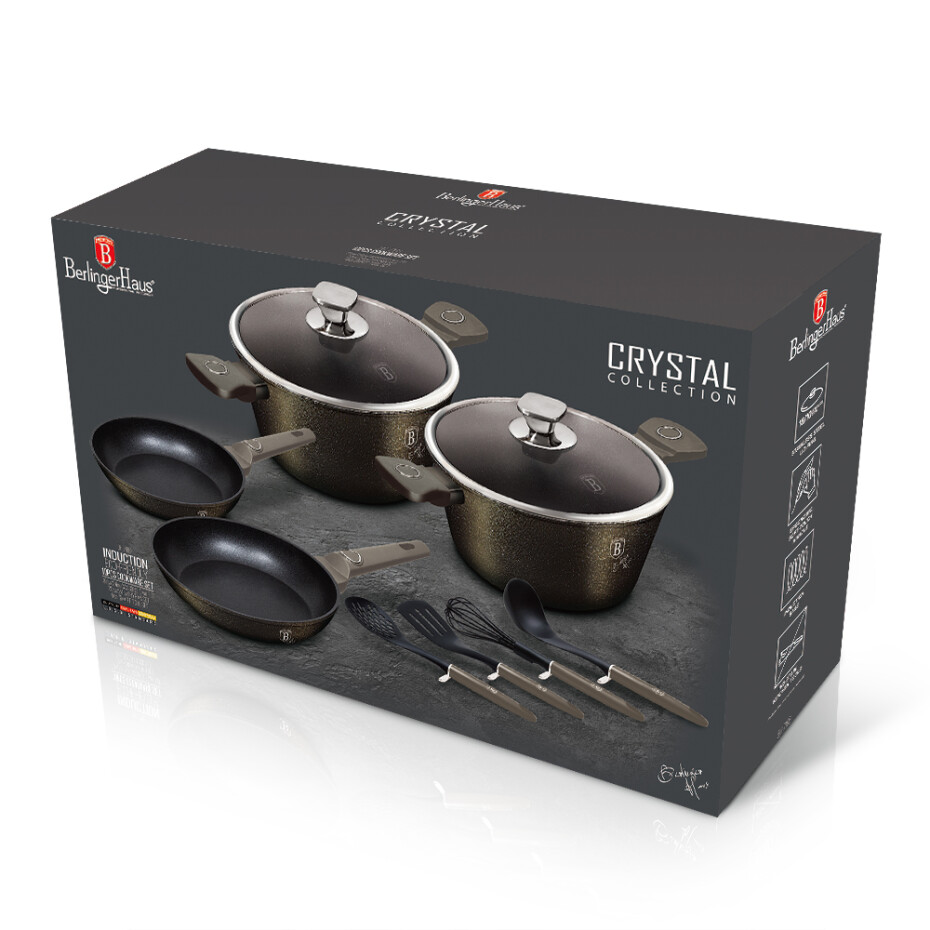 BERLINGERHAUS Sada nádobí s titanovým povrchem 10 ks Crystal Collection BH-7166 - main (5)