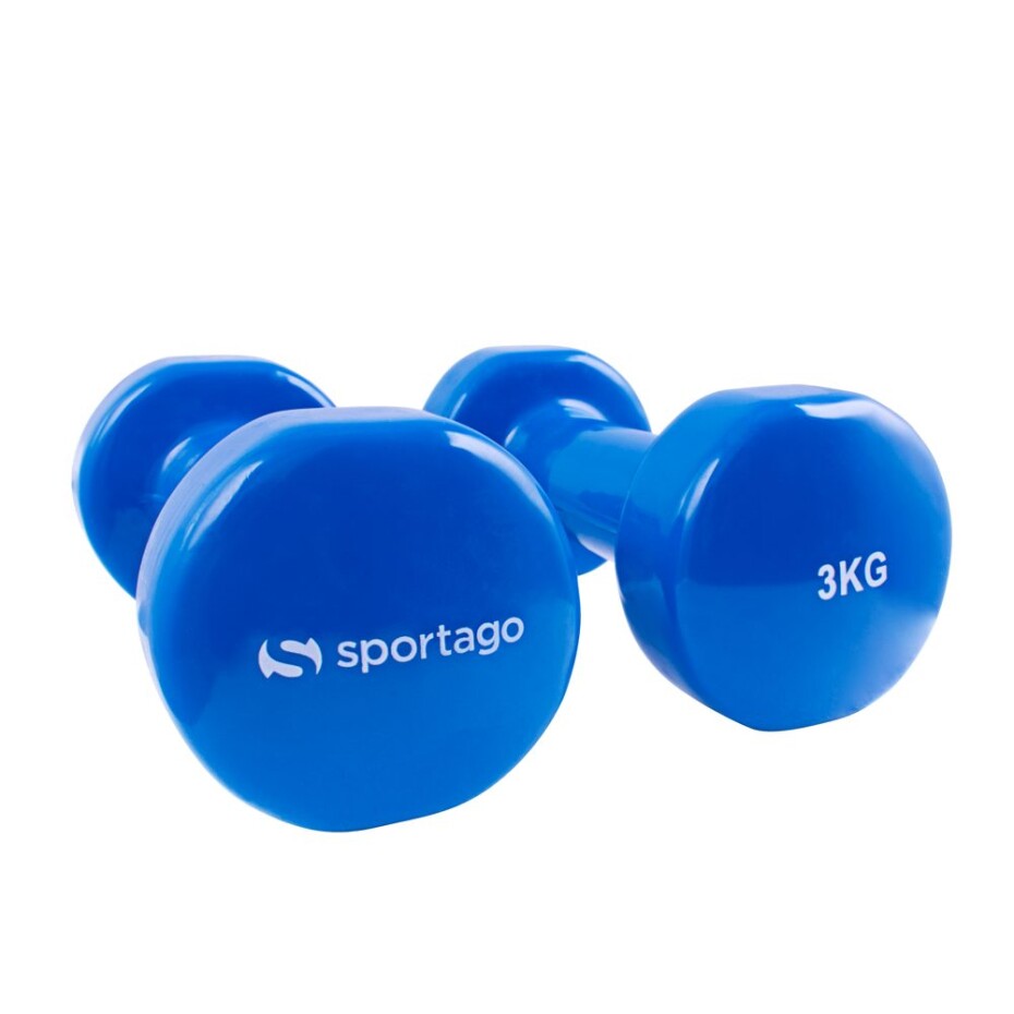 Vinylové činky Sportago Kirby, 2x3kg, modré - main (2)