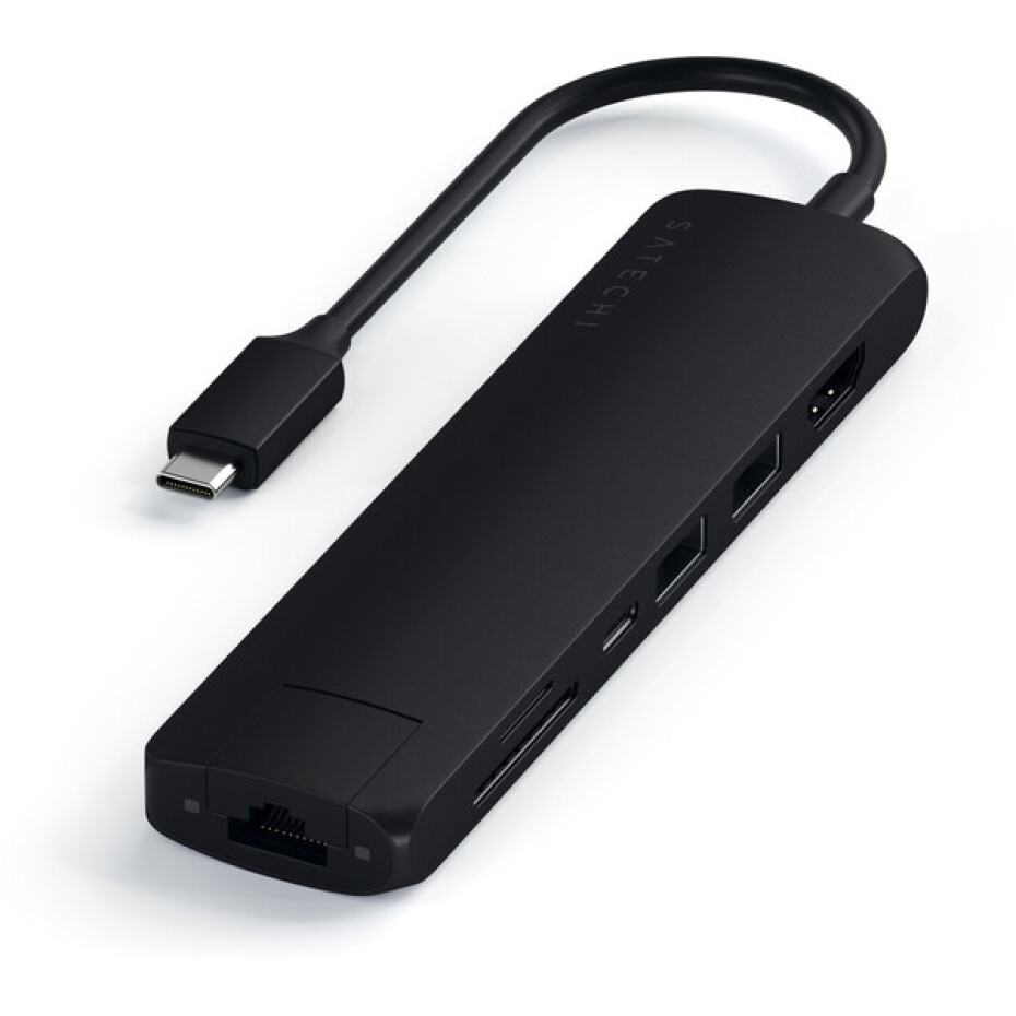 Satechi Aluminium Type-C Slim Multiport (1xHDMI 4K,2x USB-A,1x SD,1x Ethernet) černý - main (0)