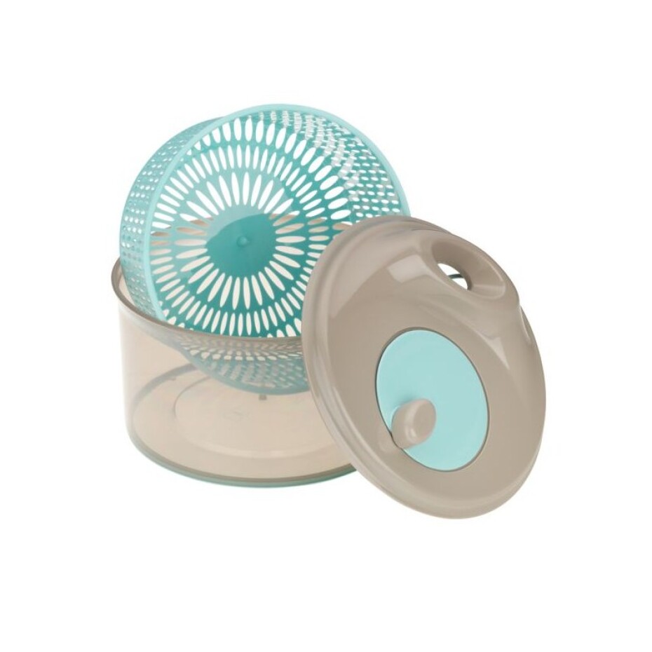KELA Odstředivka na salát DRY PP-plastik, pastelově modrá H 16cm / Ř 24cm KL-12103 - main (2)
