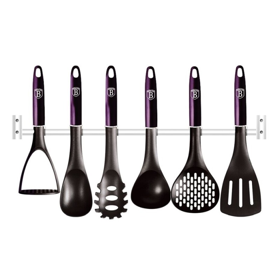 BERLINGERHAUS Kuchyňské náčiní s nástěnným držákem 7 ks Purple Eclipse Collection BH-6331 - main (0)