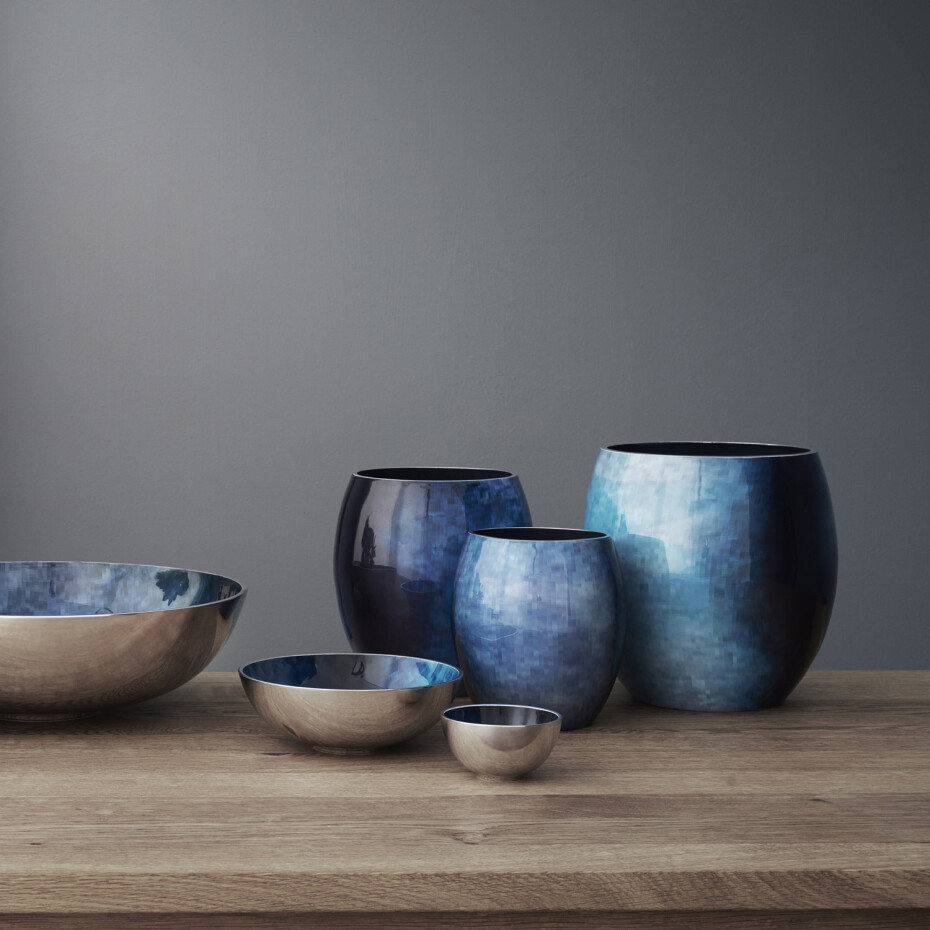 Váza STOCKHOLM HORIZON 16 cm, modrá, hliník, Stelton - main (2)