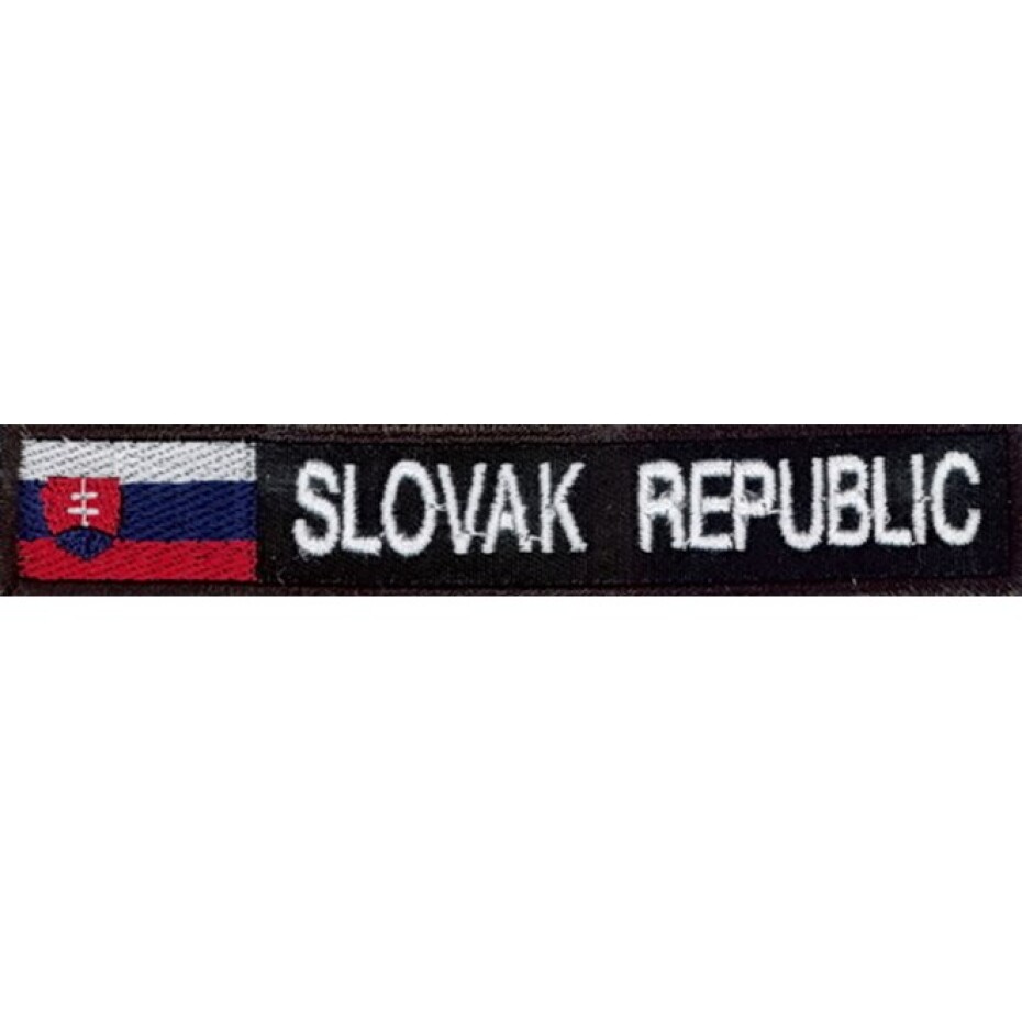 Nášivka: SLOVAK REPUBLIC obdélníková s vlajkou barevná - main (0)