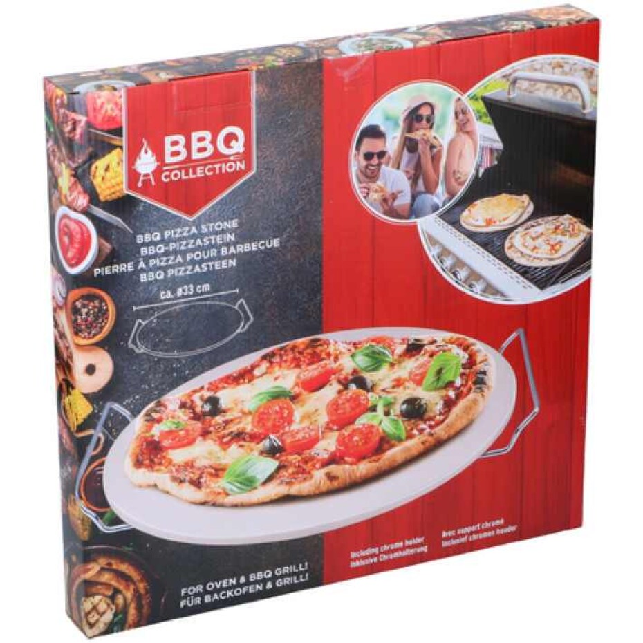 BBQ COLLECTION Grilovací kámen na pizzu do trouby i na gril 33 cm ED-247456 - main (1)