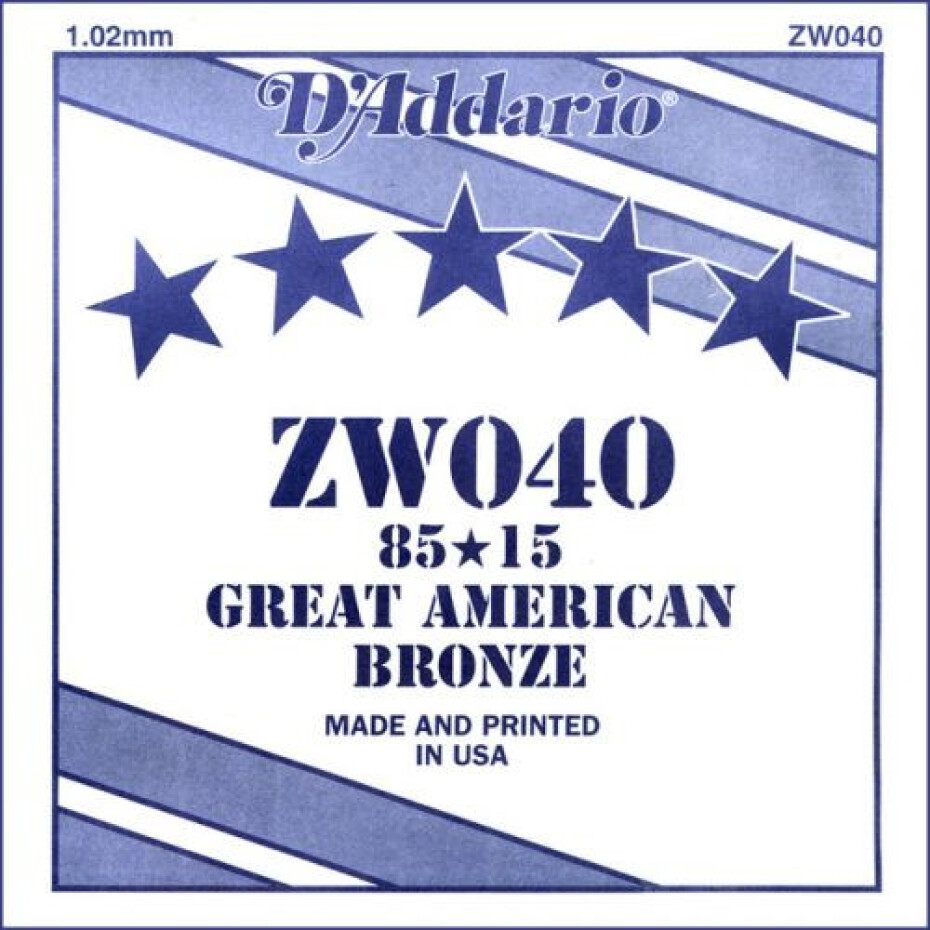 D'Addario ZW040 80/15 Great American Bronze - .040 - main (0)