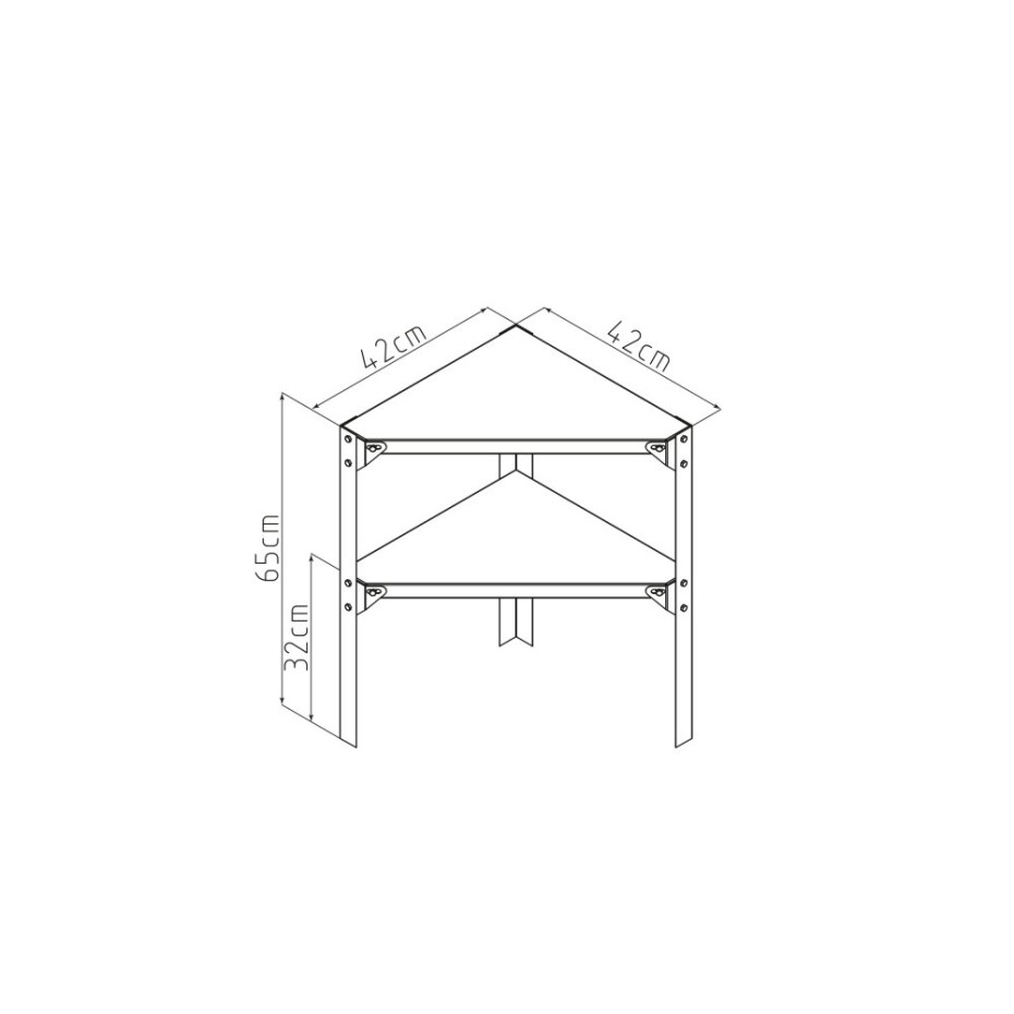 G21 Regál G21 42 x 42 cm rohový, pro zahradní domky a skleníky G21-63900482 - main (2)