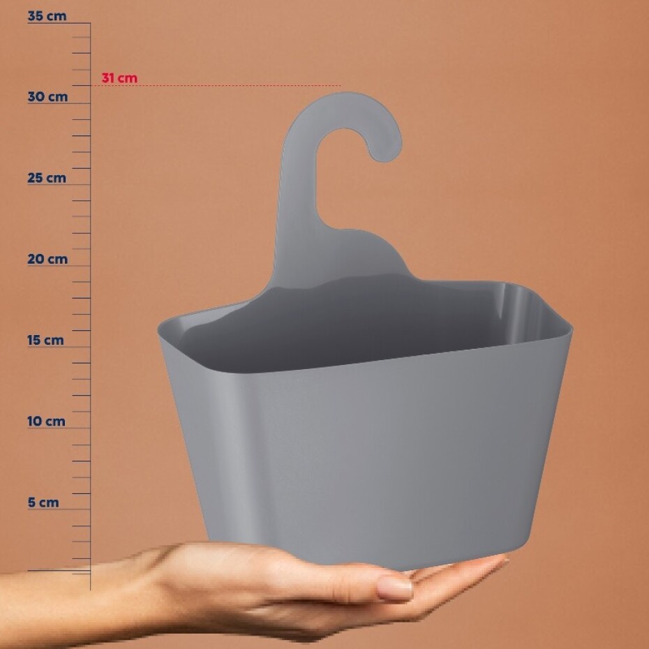 KELA Závěsný košík Mandy PP plast světle šedá KL-24367 - main (3)