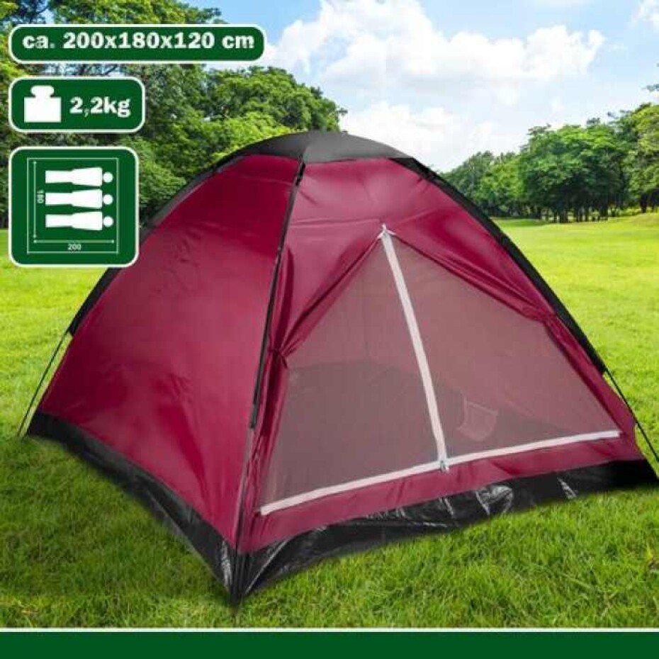 DUNLOP Stan pro 3 osoby 200x180x120 cm červený ED-225591cerv - main (6)