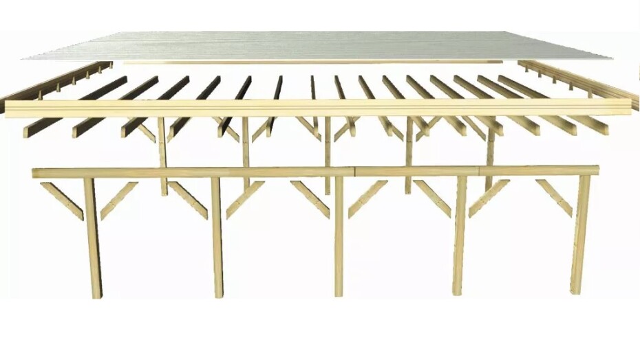 Carport KARIBU CLASSIC 1B 62093 LG3297 - main (4)