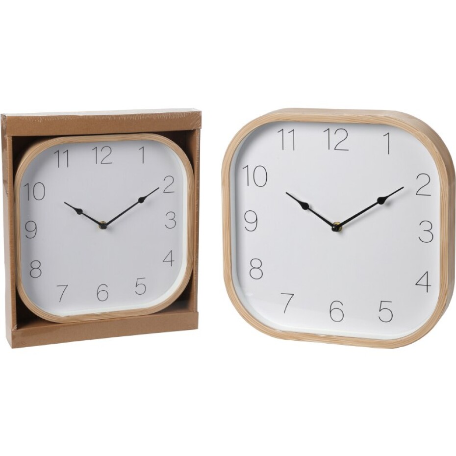 SEGNALE Hodiny nástěnné 30 cm dekor dřevo KO-NB1701020 - main (1)